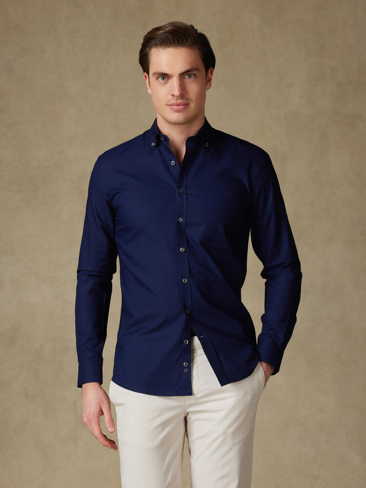 Chemise Alban marine- Col Boutonné Chemises Homme
