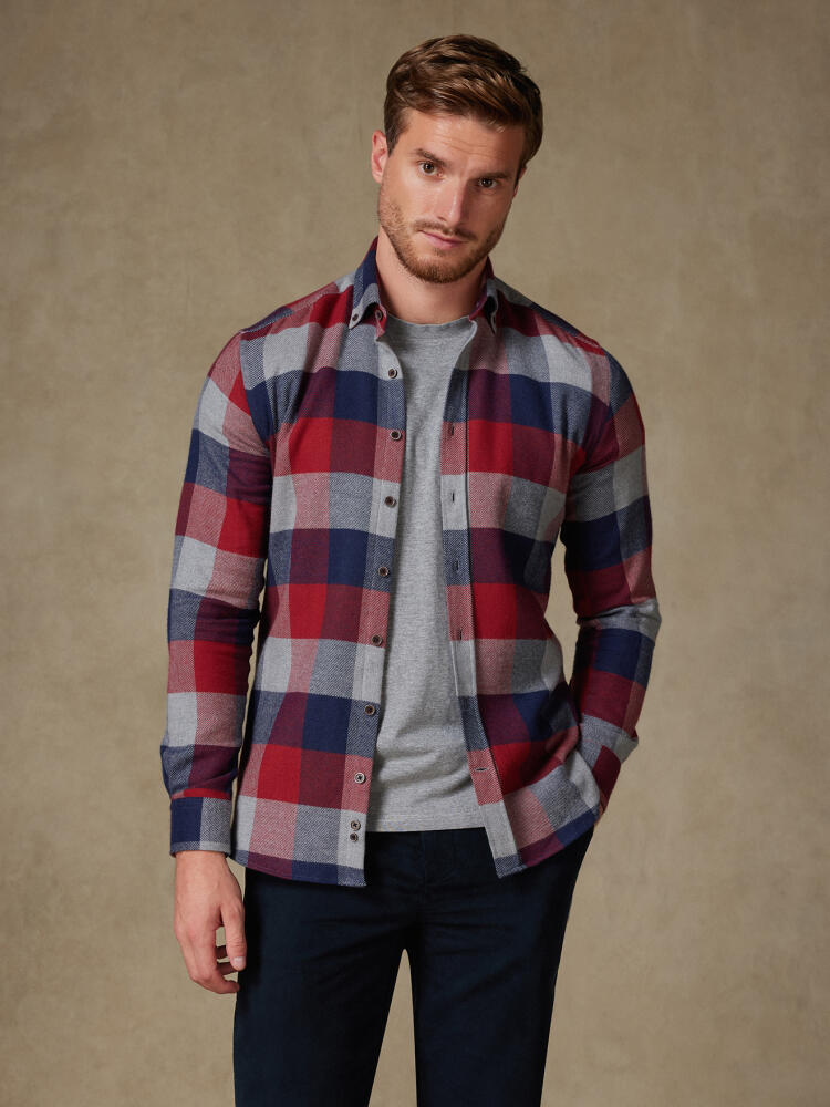 Chemise Alec en flanelle à motif tartan - Col Boutonné Chemises Casual Classique