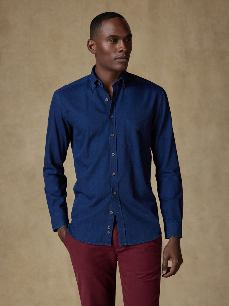 Chemise Alford en twill indigo - Col Boutonné Chemises Homme