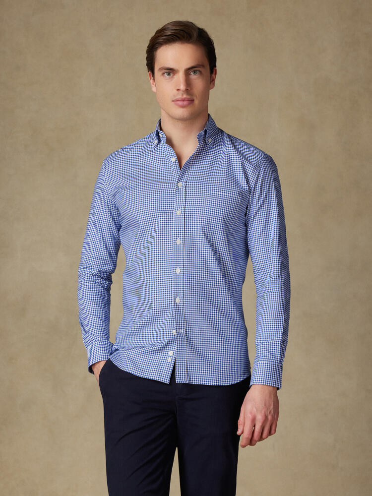 Chemise Anthony en vichy marine- Col Boutonné Chemises Homme