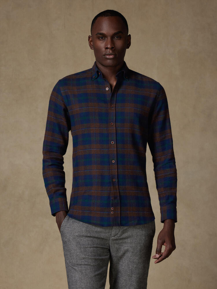 Chemise Berney à motif tartan - Col Boutonné Chemises Casual Classique