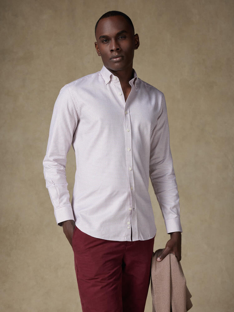 Chemise Brent à carreaux grèges - Col Boutonné Chemises Homme