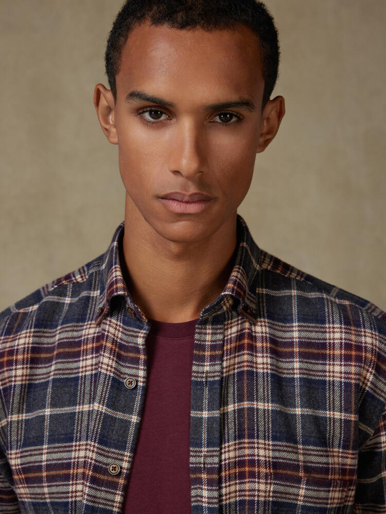 Chemise Cadell en flanelle - Col boutonné Chemises Casual Classique