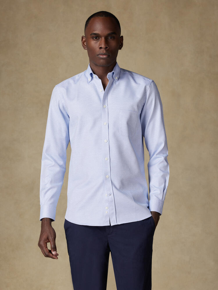 Chemise Caleb en twill bleu - Col Boutonné Chemises Homme