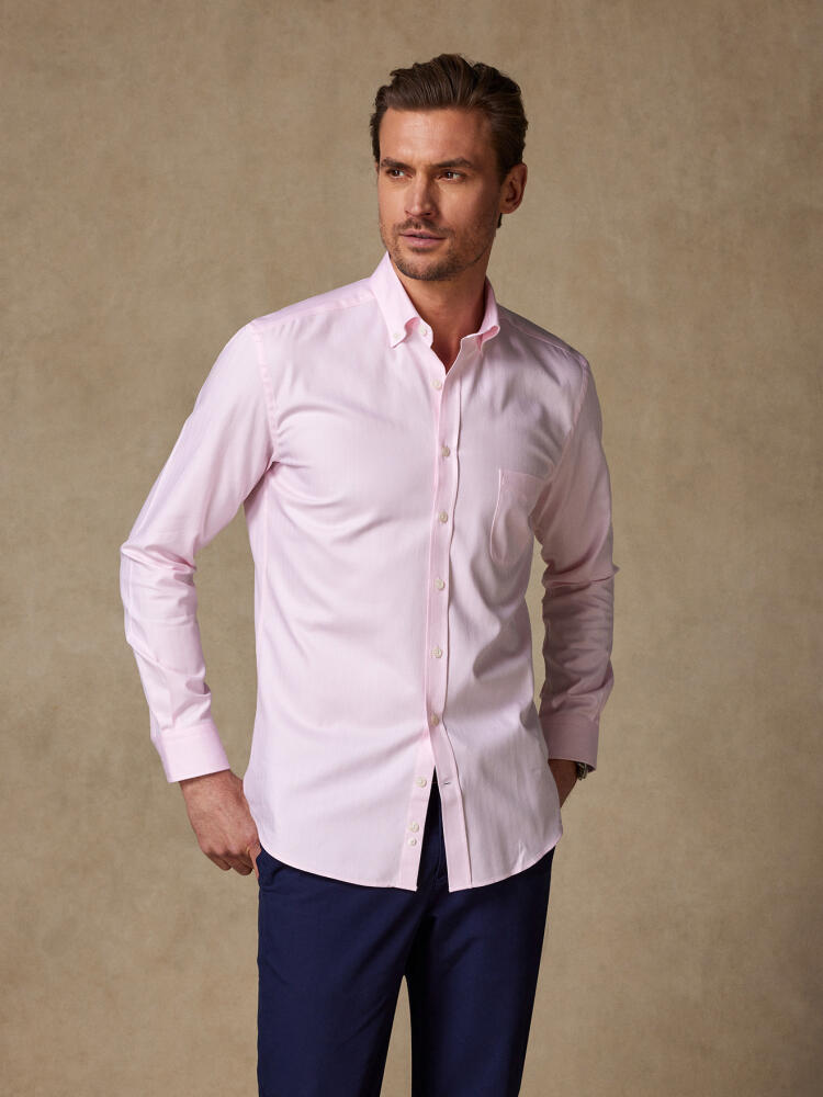 Chemise en chevron rose   - Col boutonné Chemises Homme