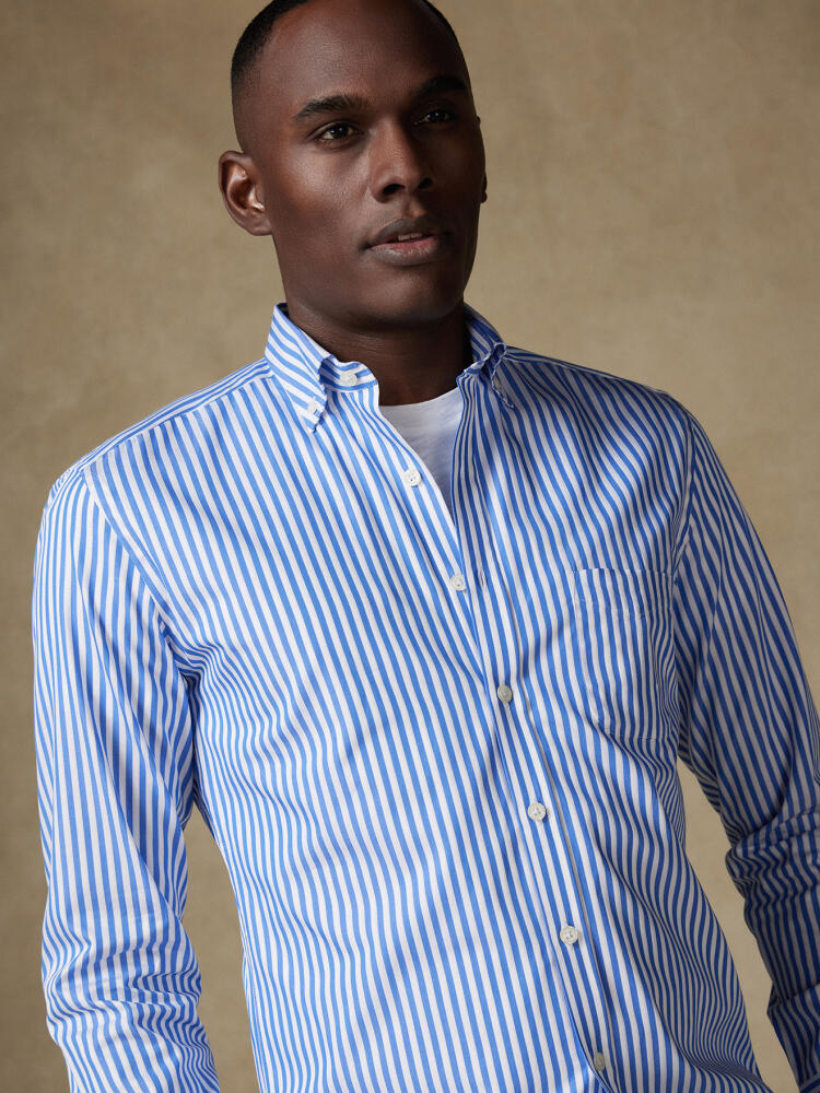 Chemise Chris à rayures bleues - Col Boutonné Chemises Col Boutonné Iconiques