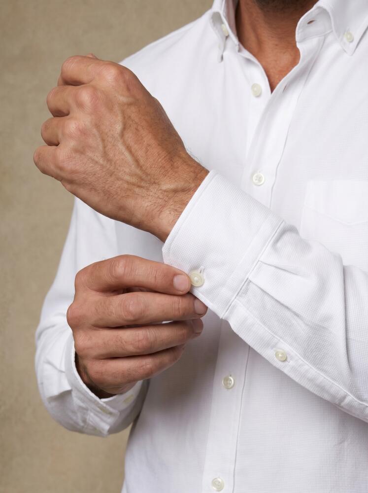 Chemise Fergus en twill blanc - Col boutonné Chemises Homme