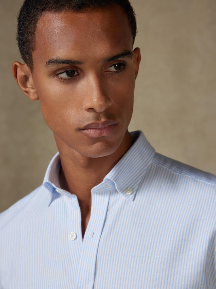 Chemise Grab en oxford brushed ciel - Col boutonné Chemises Business Classique