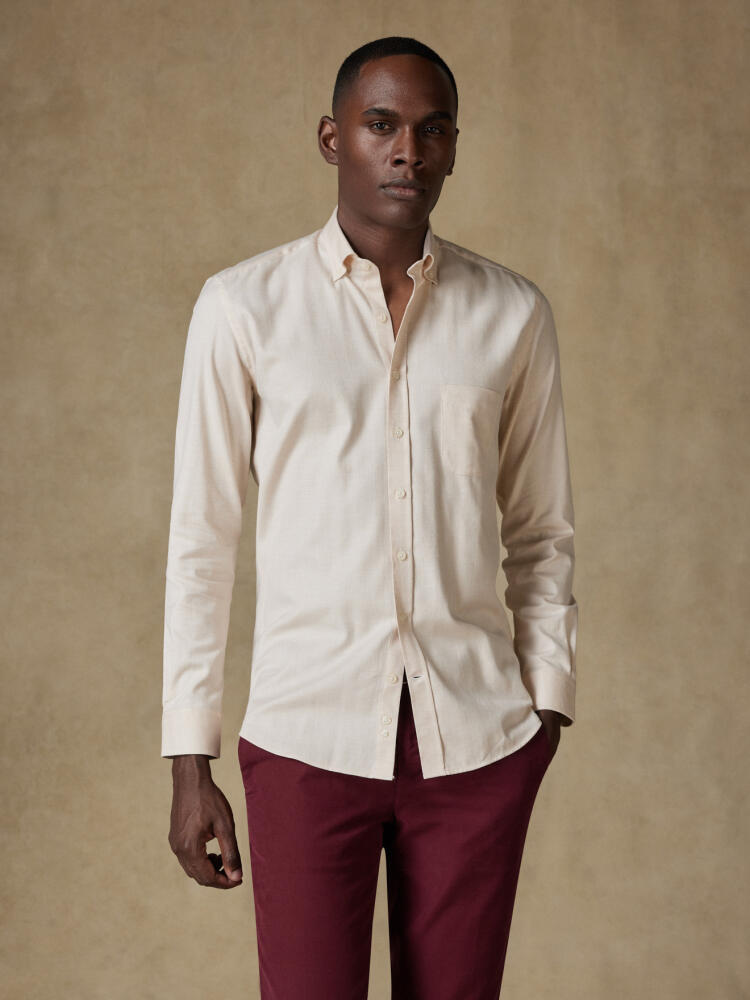 Chemise Hall en flanelle sable - Col Boutonné Chemises Homme