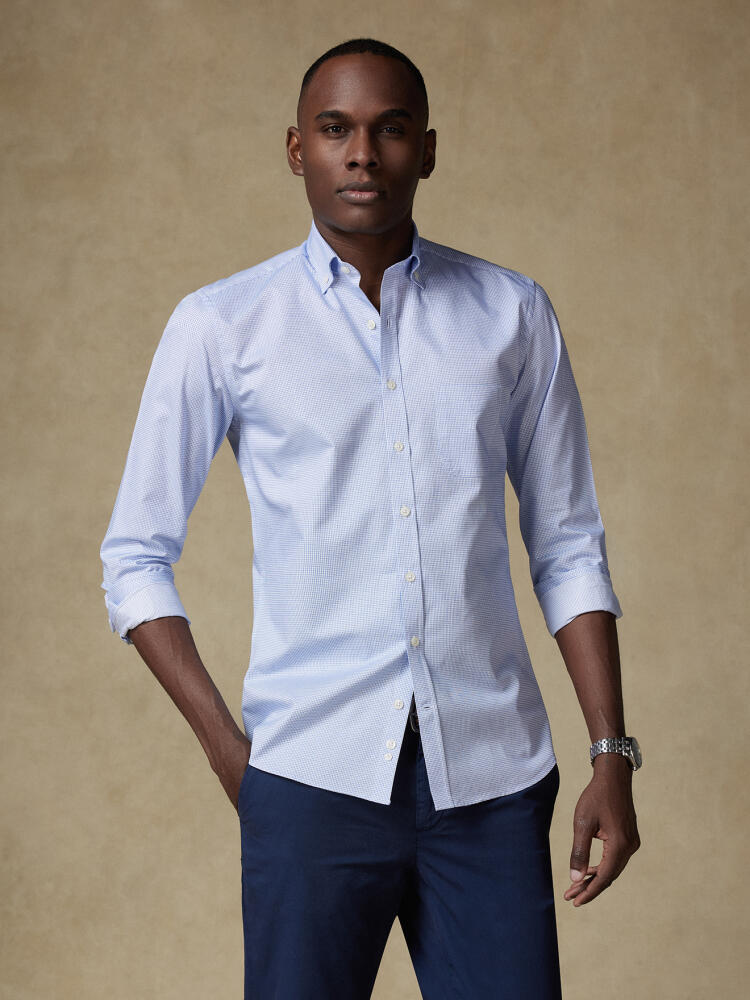 Chemise Lenny à carreaux bleus - Col boutonné Chemises Col Boutonné Iconiques