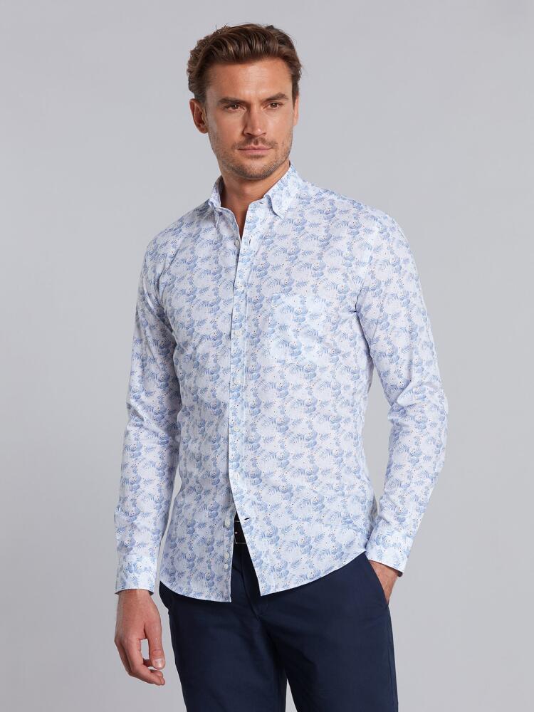 Chemise Mattis à imprimé tropical  - Col Boutonné Chemises Homme