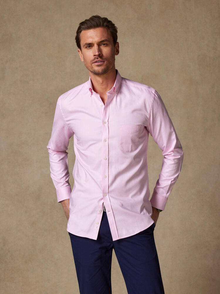 Chemise en natté rose - Col Boutonné Chemises Homme