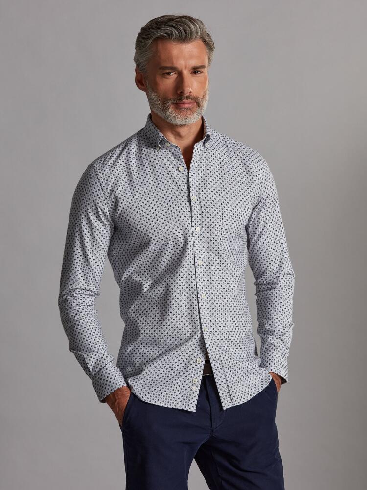 Chemise Nelson grise à motifs imprimés - Col Boutonné Chemises Homme