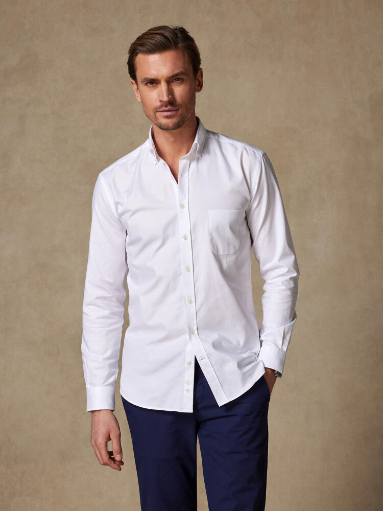 Chemise en oxford blanc - Col Boutonné Chemises Homme