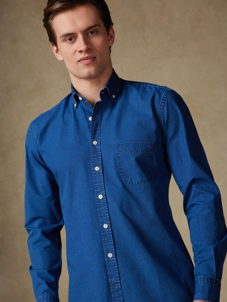 Chemise Paga indigo - Col Boutonné Chemises Casual Classique