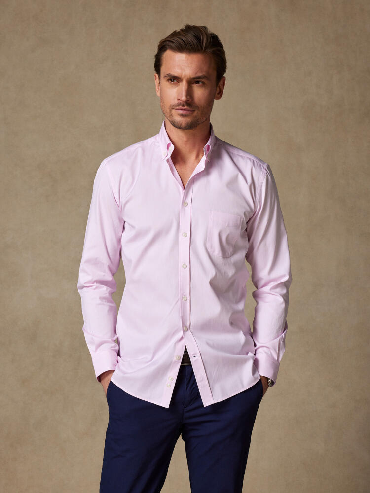 Chemise en pin point rose - Col Boutonné Chemises Homme
