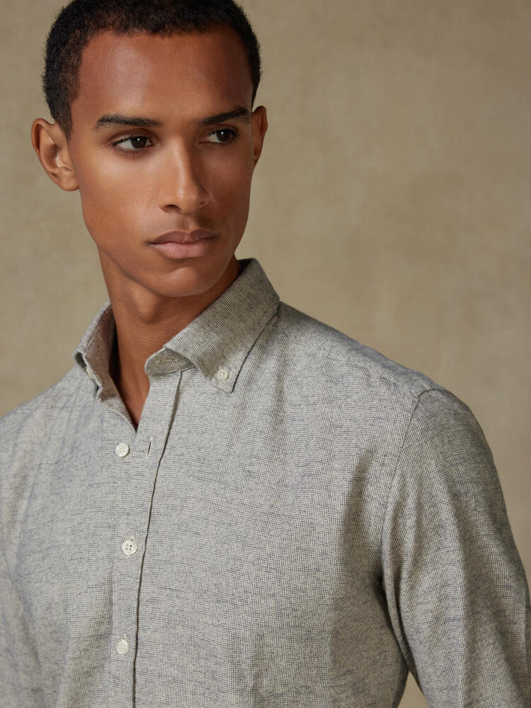 Chemise cintrée Bill en flanelle - Col boutonné Chemises Casual Slim