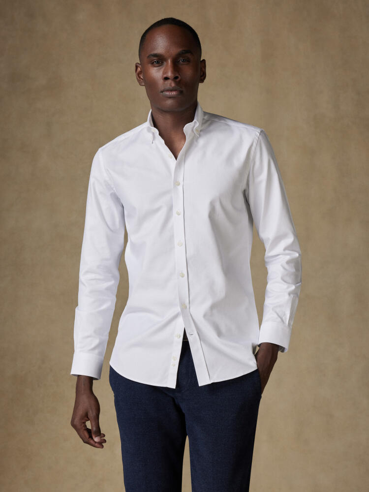 Chemise cintrée Brien en twill blanc - Col Boutonné Chemises Homme