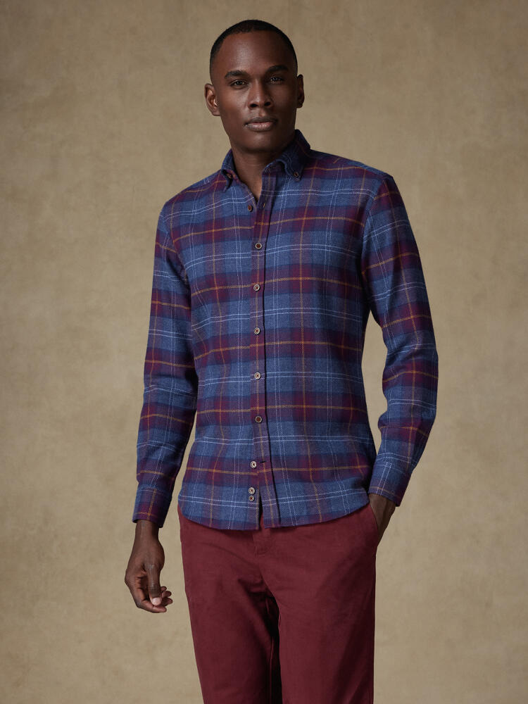 Chemise cintrée Ernie à motif tartan - Col Boutonné Chemises Casual Slim