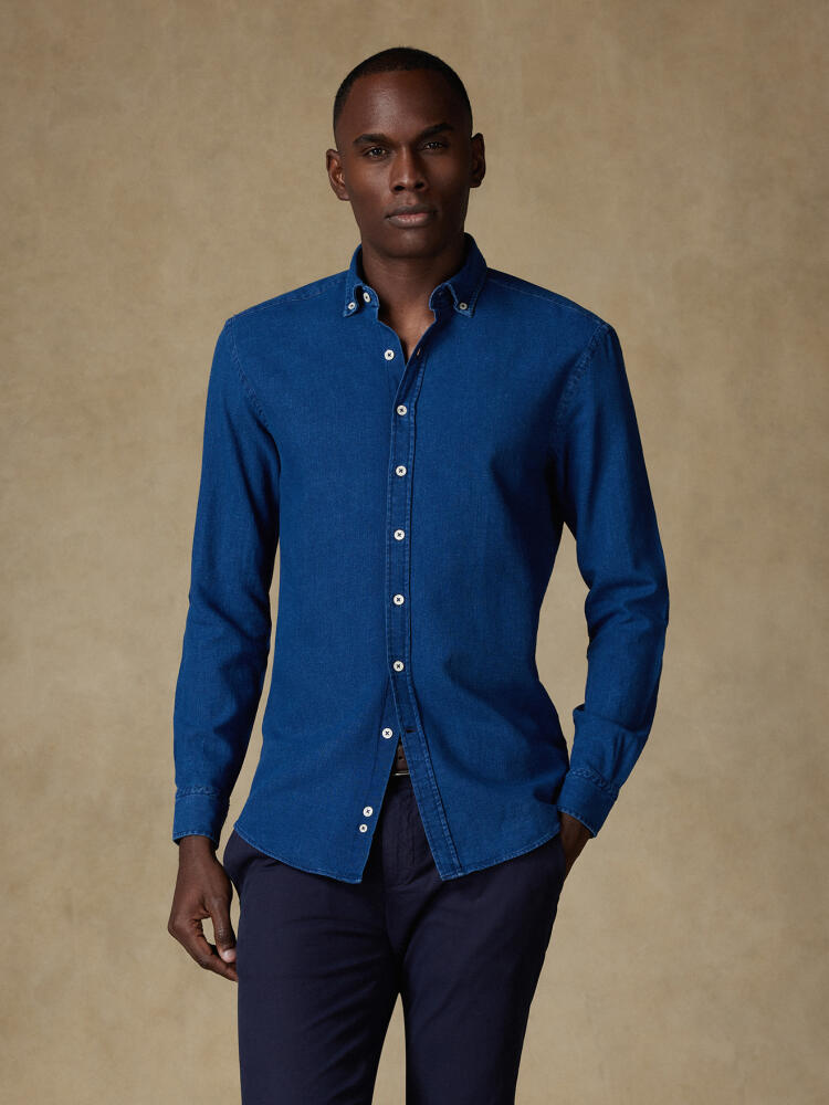 Chemise cintrée Erwin indigo - Col Boutonné Chemises Homme
