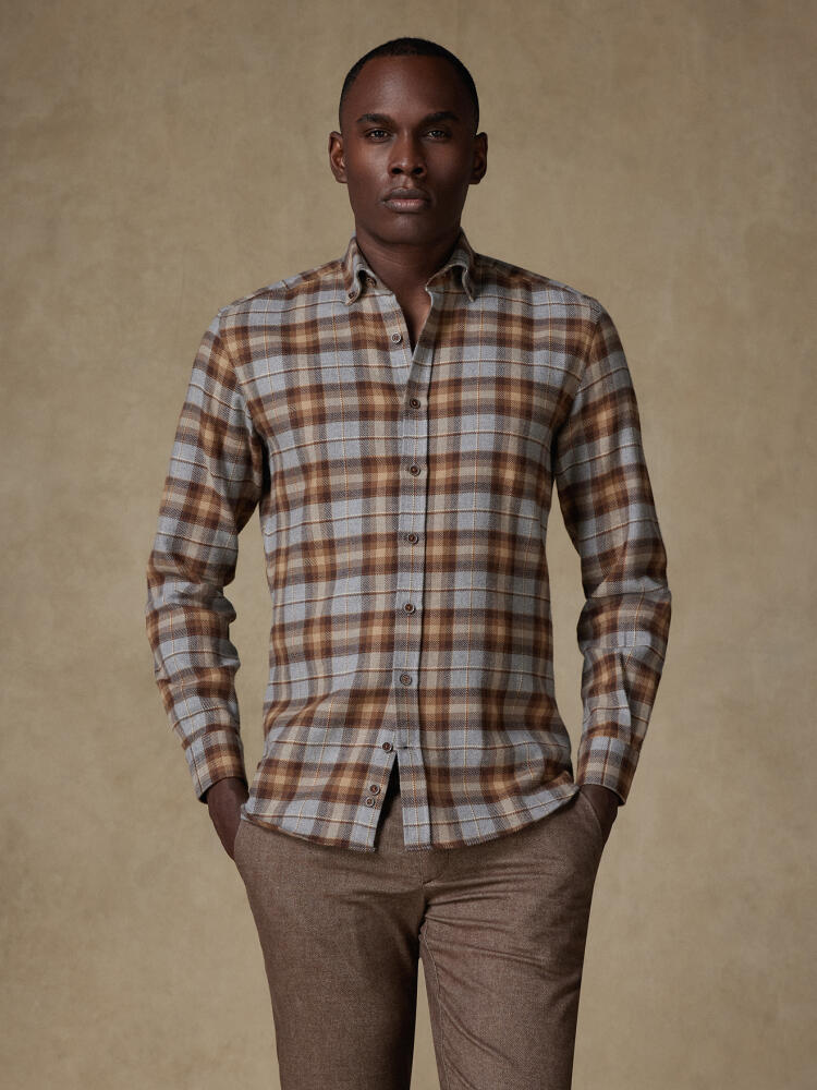 Chemise cintrée Neil à motif tartan - Col Boutonné Chemises Casual Slim