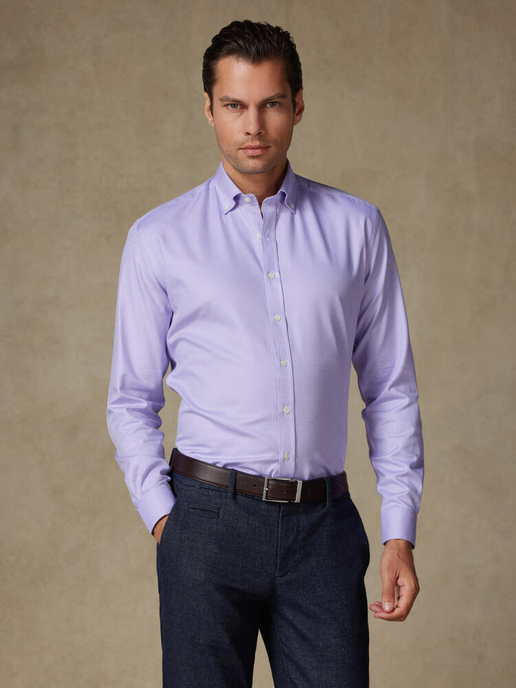 Chemise en twill parme - Col Boutonné Chemises Col Boutonné Unies