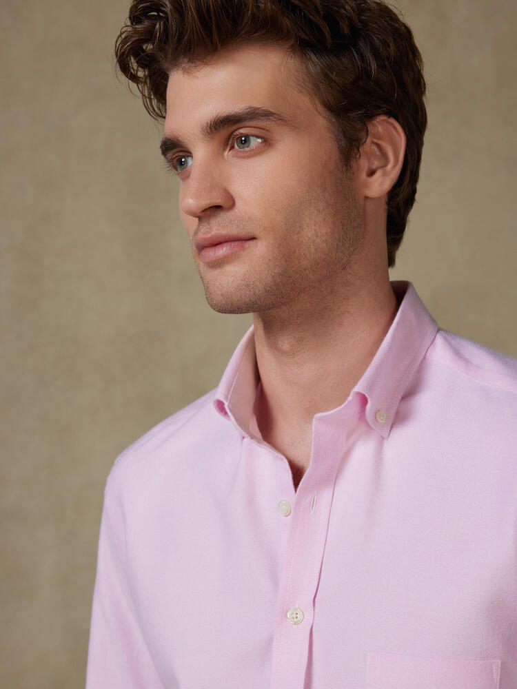 Chemise Vils en oxford brushed rose - Col boutonné Chemises Business Classique