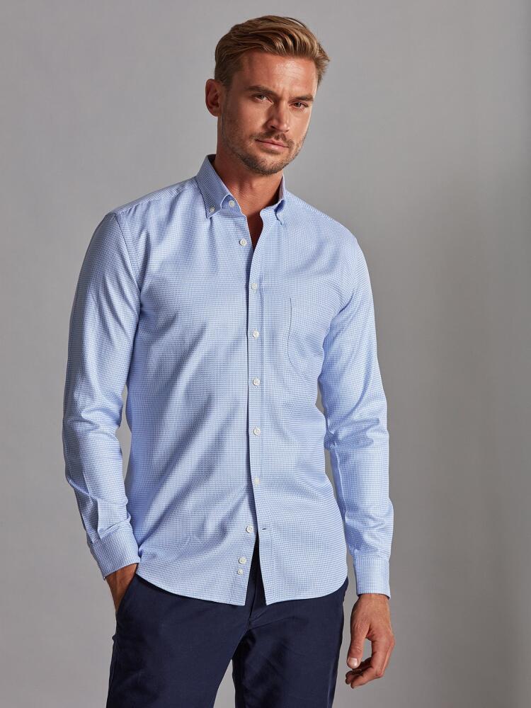 Chemise Willy en twill ciel - Col Boutonné Chemises Homme