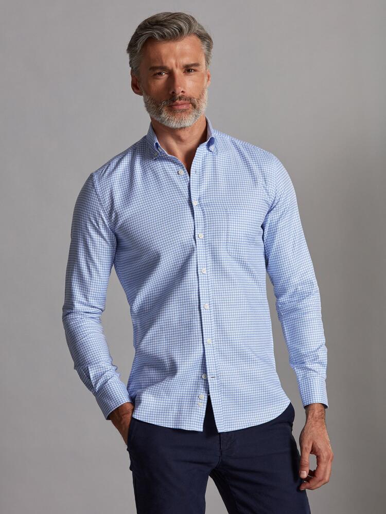 Chemise Zack en natté ciel - Col Boutonné Chemises Homme