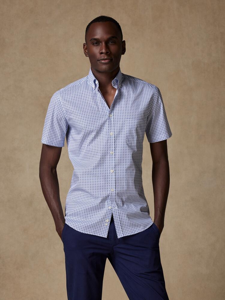 Chemise à manches courtes Cyrus à imprimé géométrique - Col Boutonné Chemises Homme