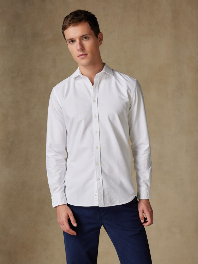 Chemise bio en oxford lavé blanc Chemises Homme