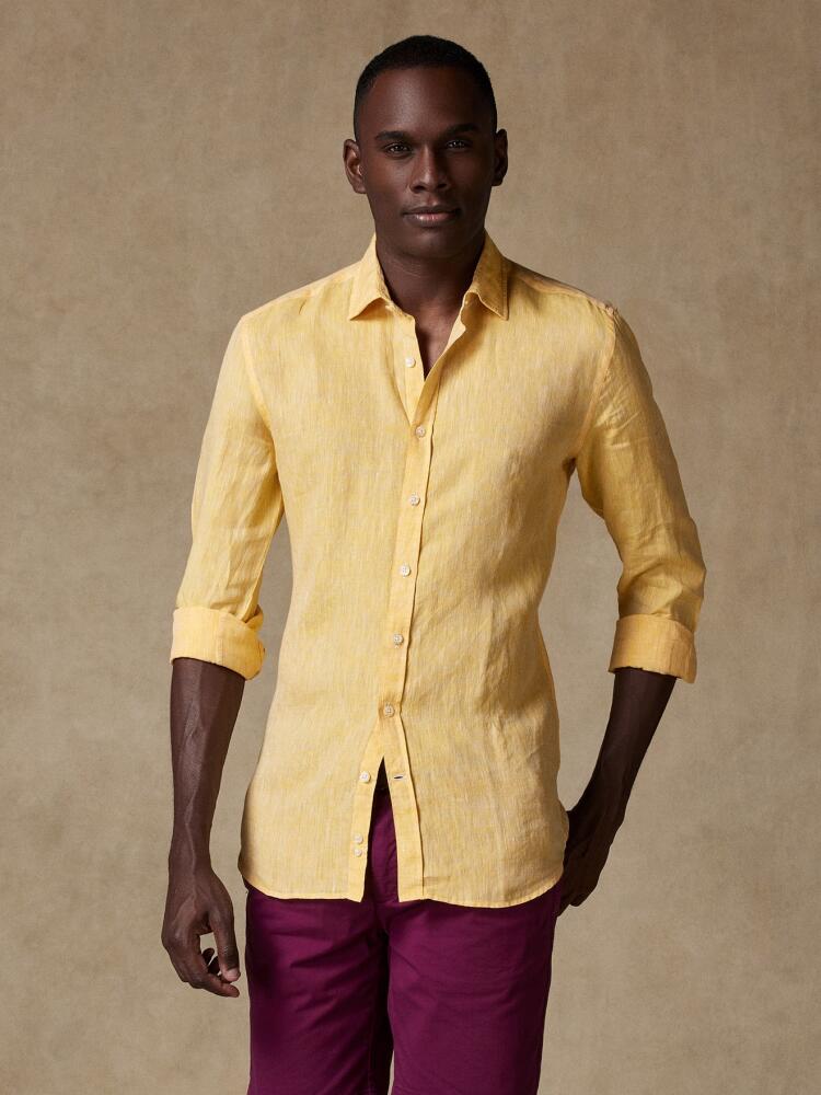Chemise Cody en lin jaune Outlet