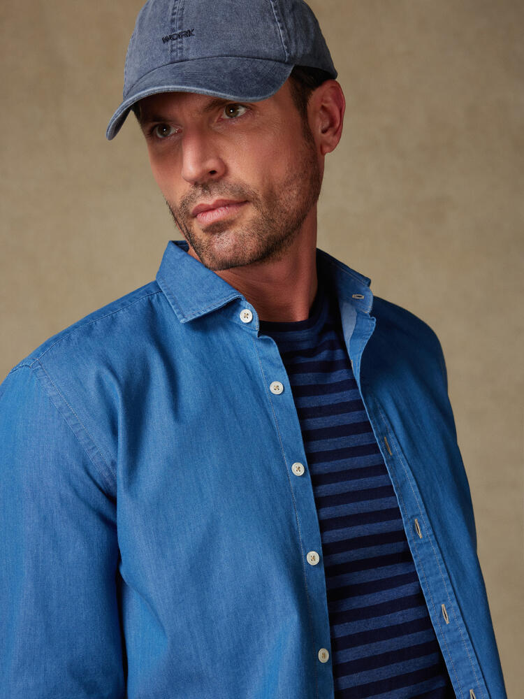 Chemise en denim ciel Chemises Homme
