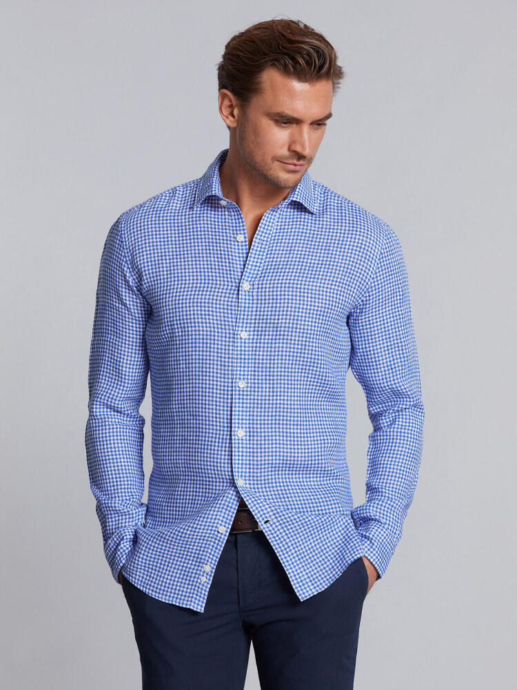 Chemise django à carreaux bleus Chemises Homme