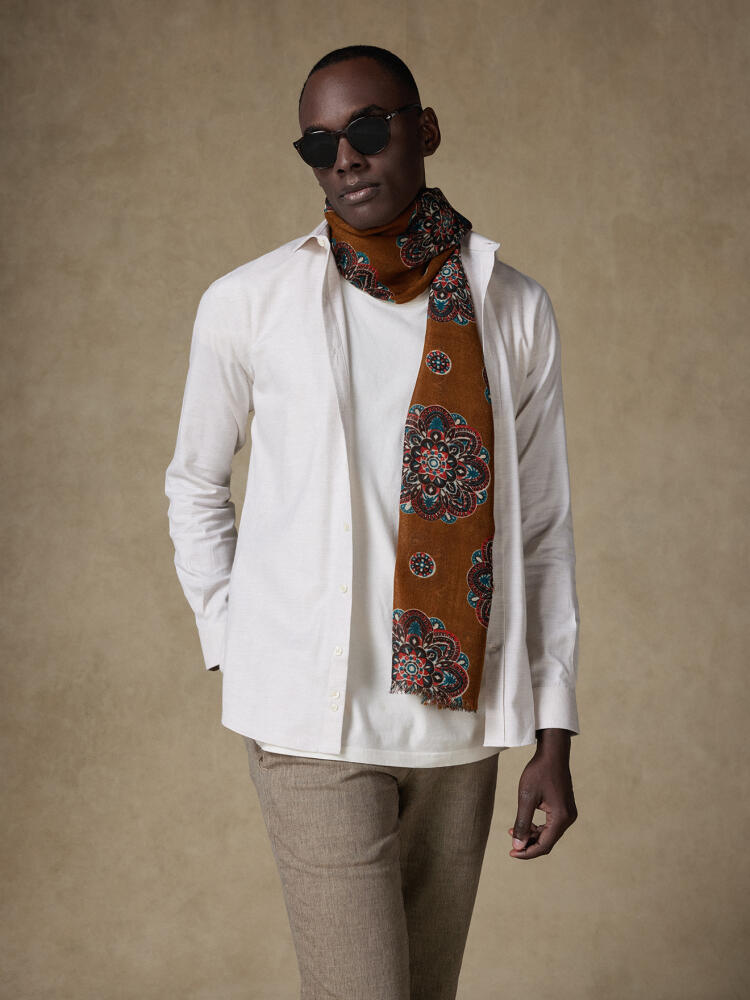 Chemise casual en flanelle sable Chemises Casual Classique