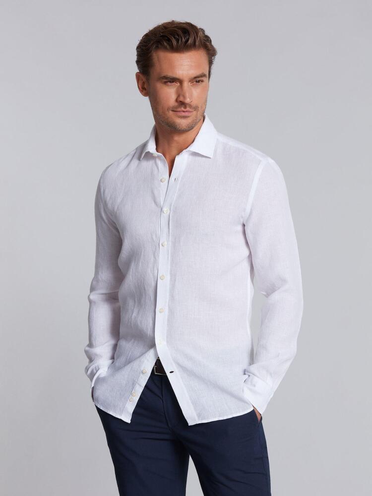 Chemise blanche en lin Chemises Homme