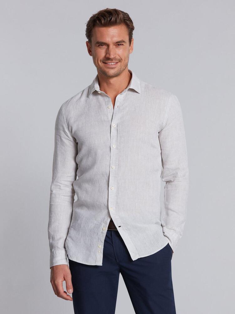 Chemise sable en lin Chemises Homme