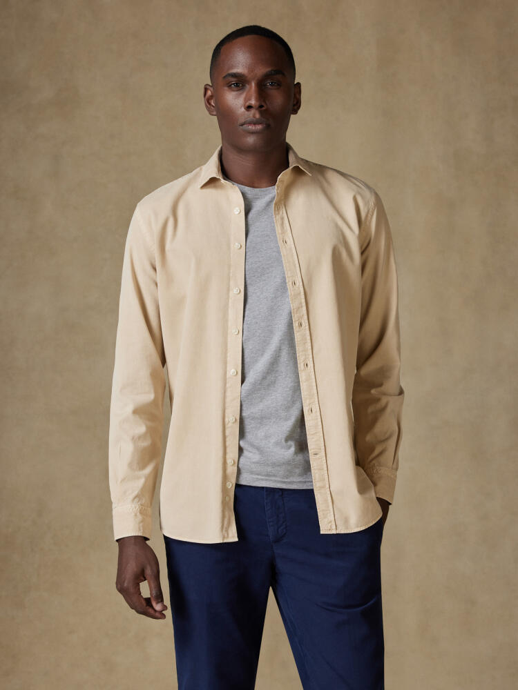 Chemise Lio en gabardine lavée sable Chemises Homme