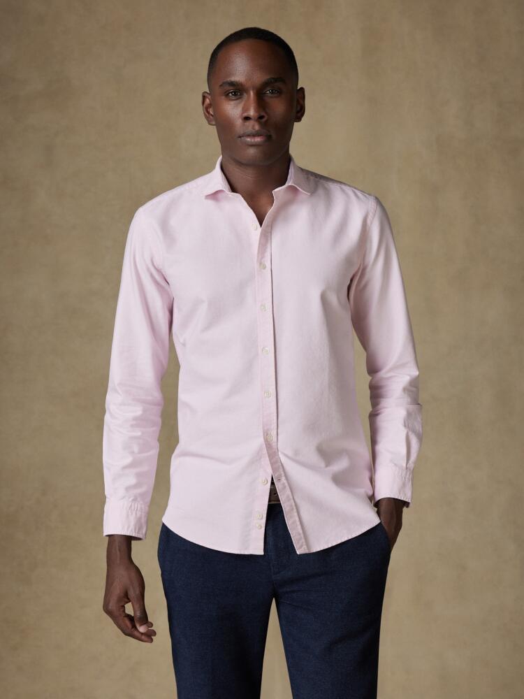 Chemise cintrée bio en oxford lavé rose Chemises Homme