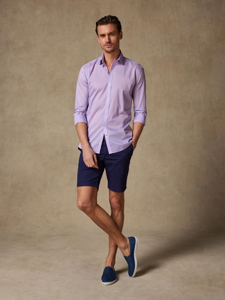 Chemise Cintrée parme en voile de coton Chemises Homme