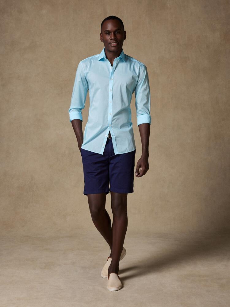 Chemise turquoise en voile de coton Chemises Homme