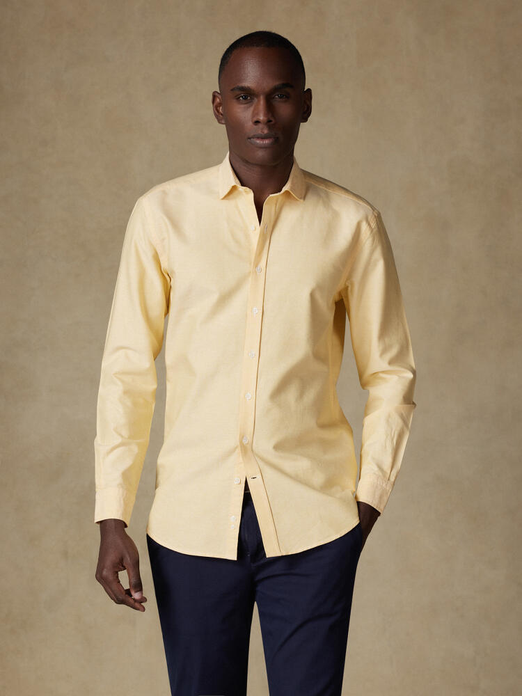 Chemise bio en oxford lavé jaune Chemises Homme