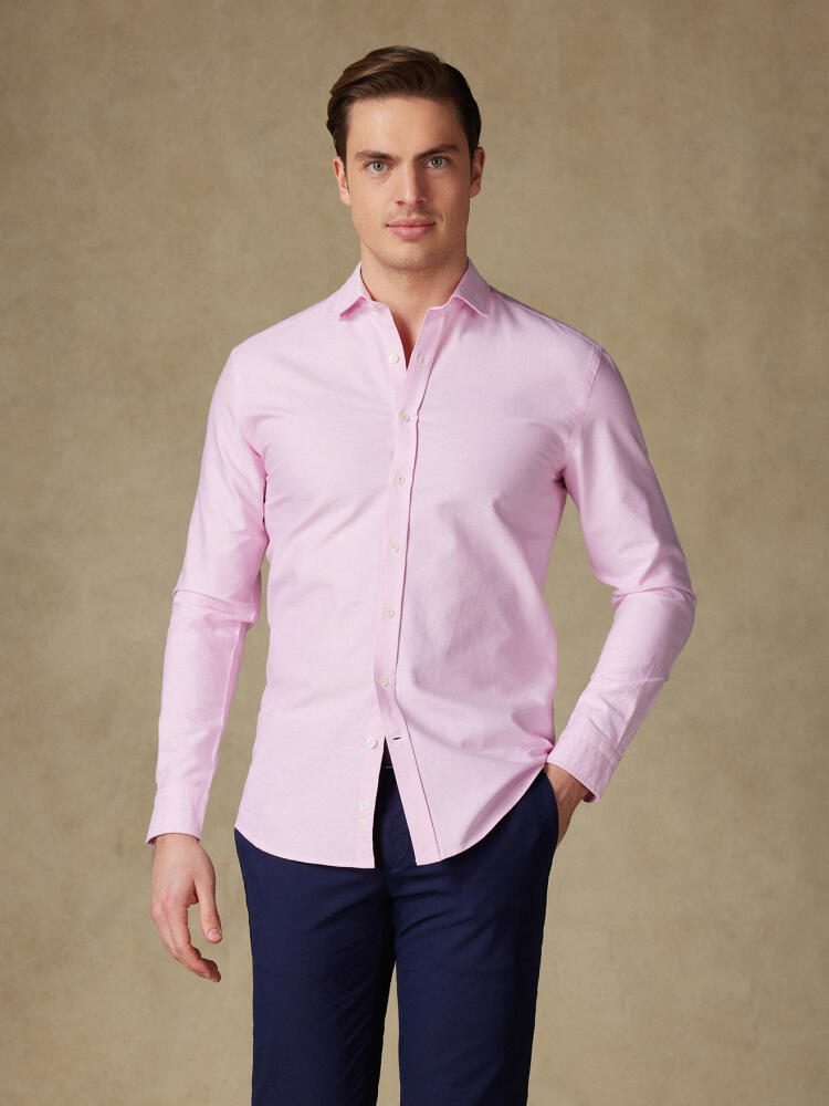 Chemise bio en oxford lavé rose Chemises Homme