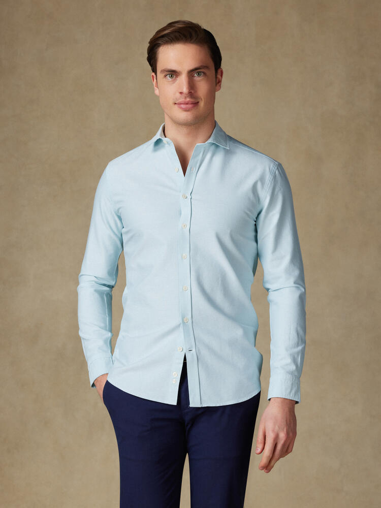 Chemise bio en oxford lavé lagon Chemises Homme