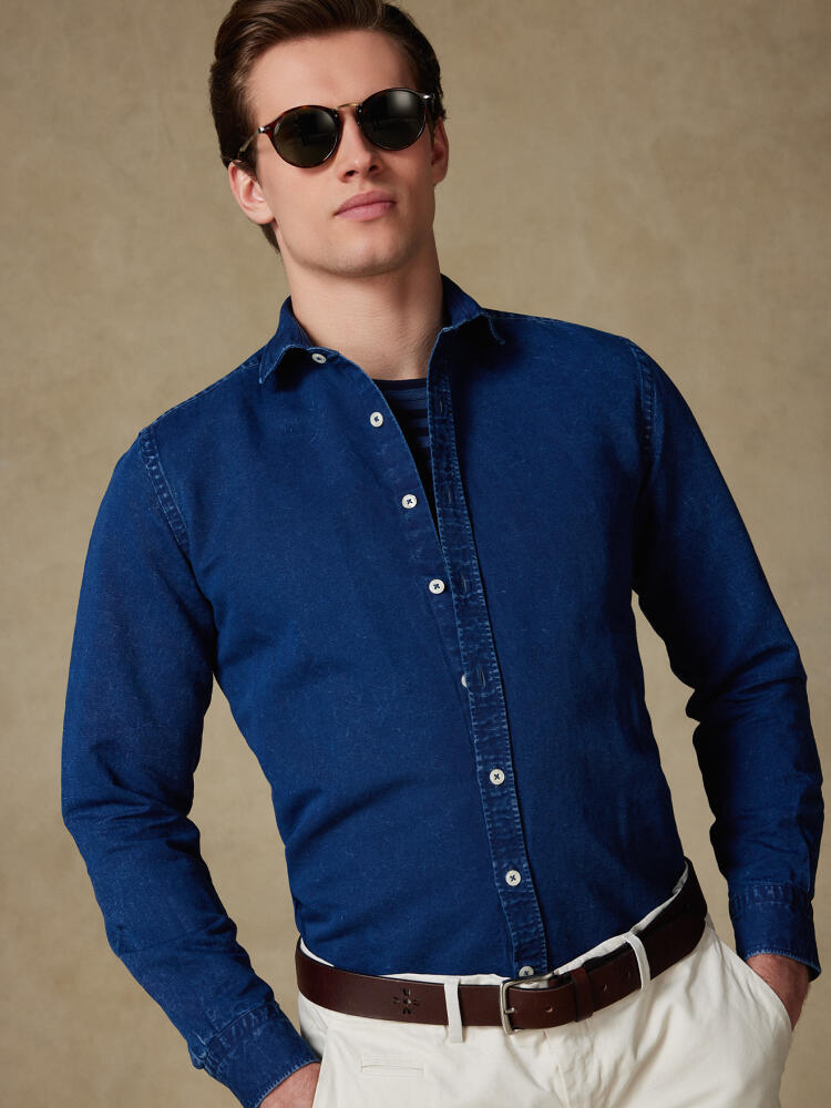 Chemise Tim en lin dark indigo Chemises Homme