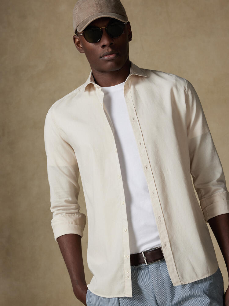 Chemise sable en light coton Outlet