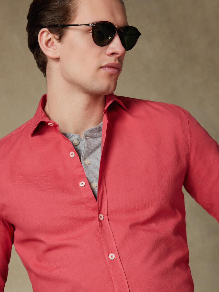 Chemise fuchsia en light coton Outlet