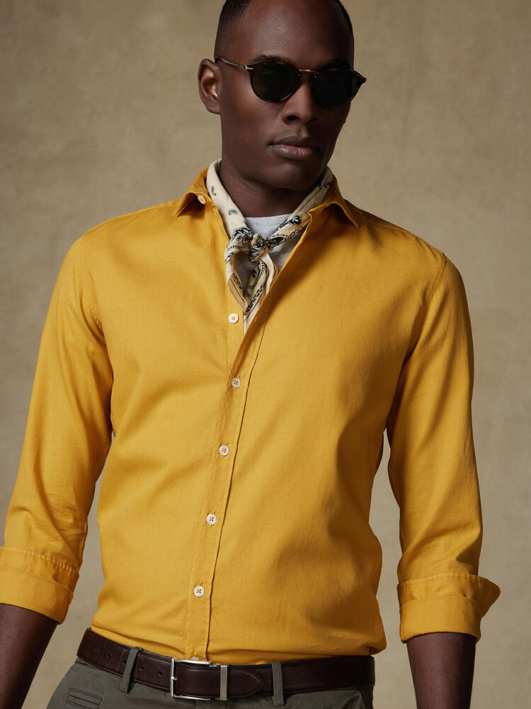 Chemise jaune en light coton Outlet