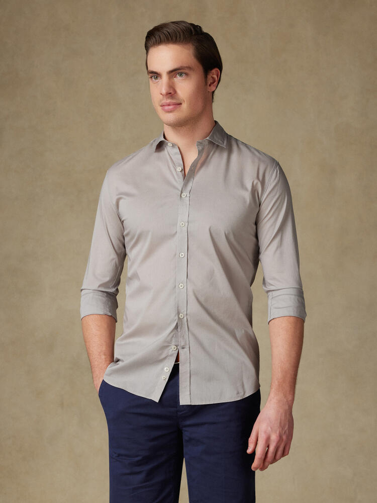 Chemise grège en voile de coton Chemises Homme