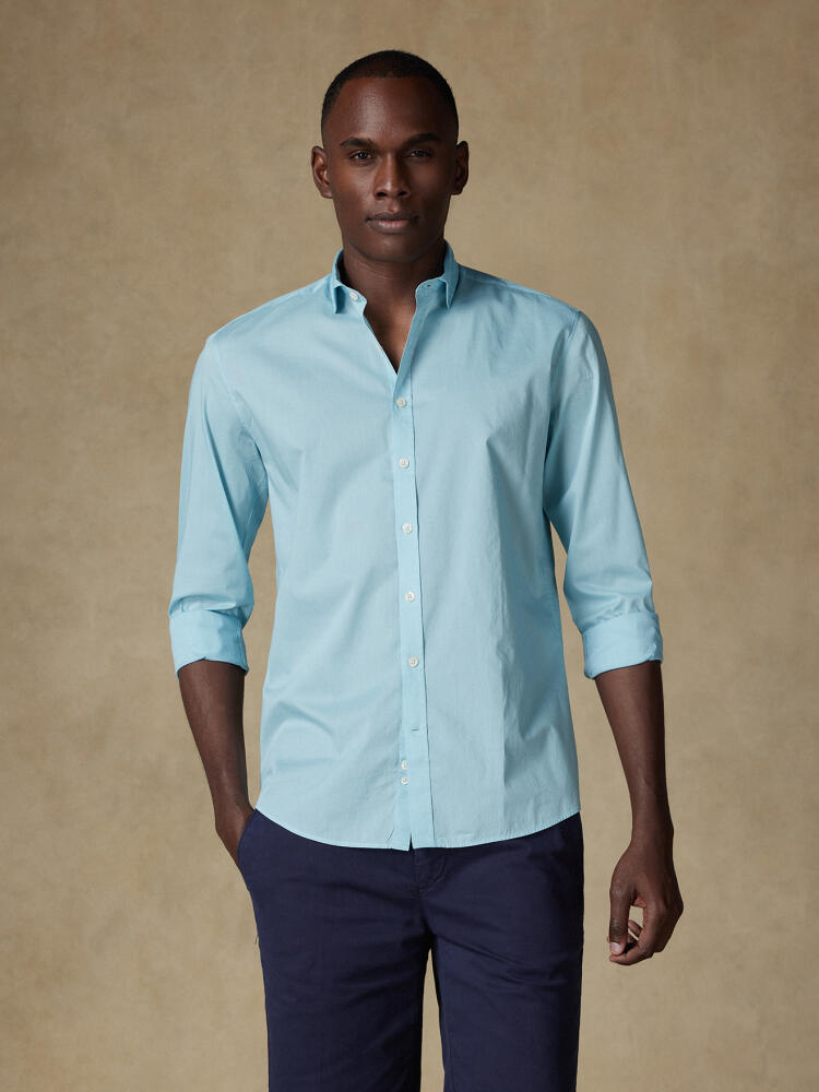 Chemise turquoise en voile de coton Chemises Homme